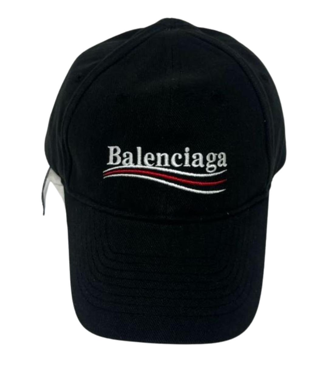 BALENCIAGA Черная хлопковая кепка/бейсболка, фото 1