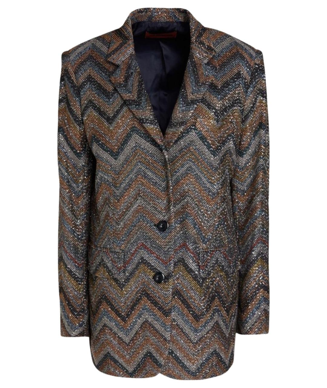 MISSONI Коричневый вискозный жакет/пиджак, фото 1