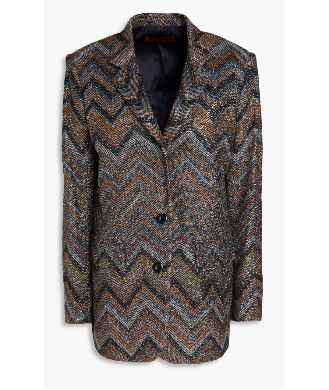 MISSONI Коричневый вискозный жакет/пиджак, фото 4