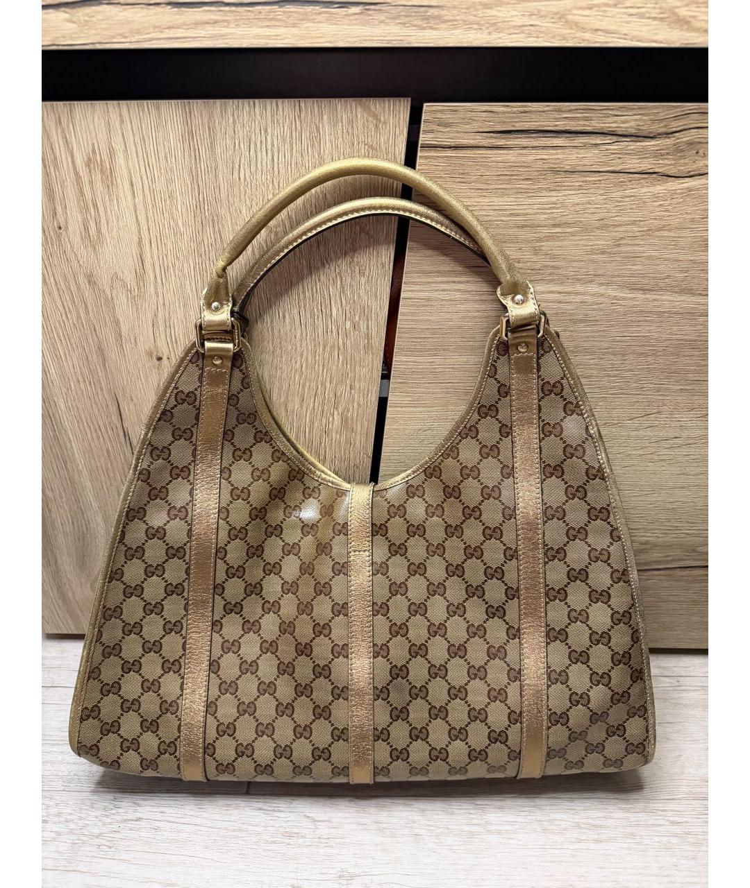 GUCCI Коричневая кожаная сумка с короткими ручками, фото 2