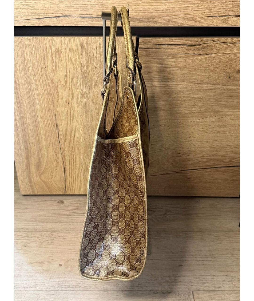 GUCCI Коричневая кожаная сумка с короткими ручками, фото 3