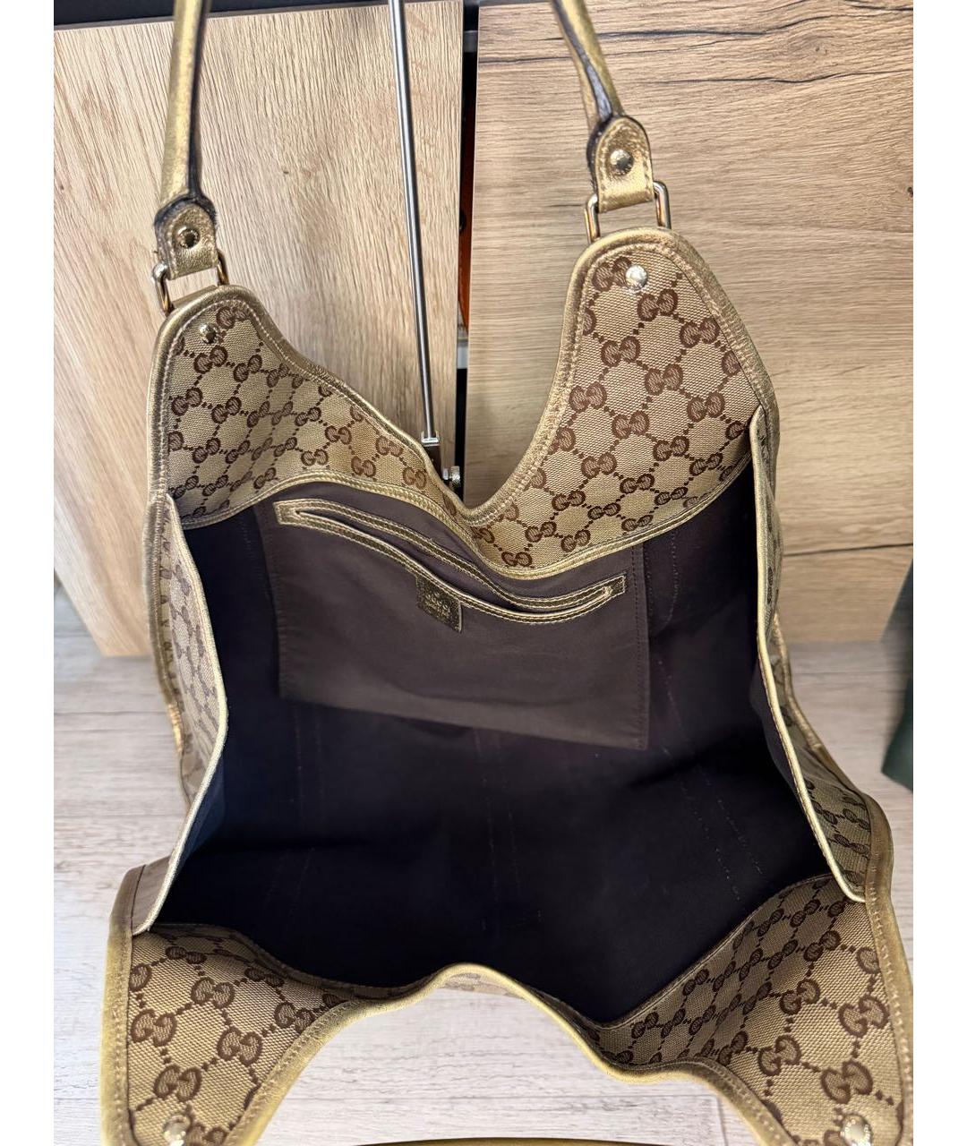 GUCCI Коричневая кожаная сумка с короткими ручками, фото 5