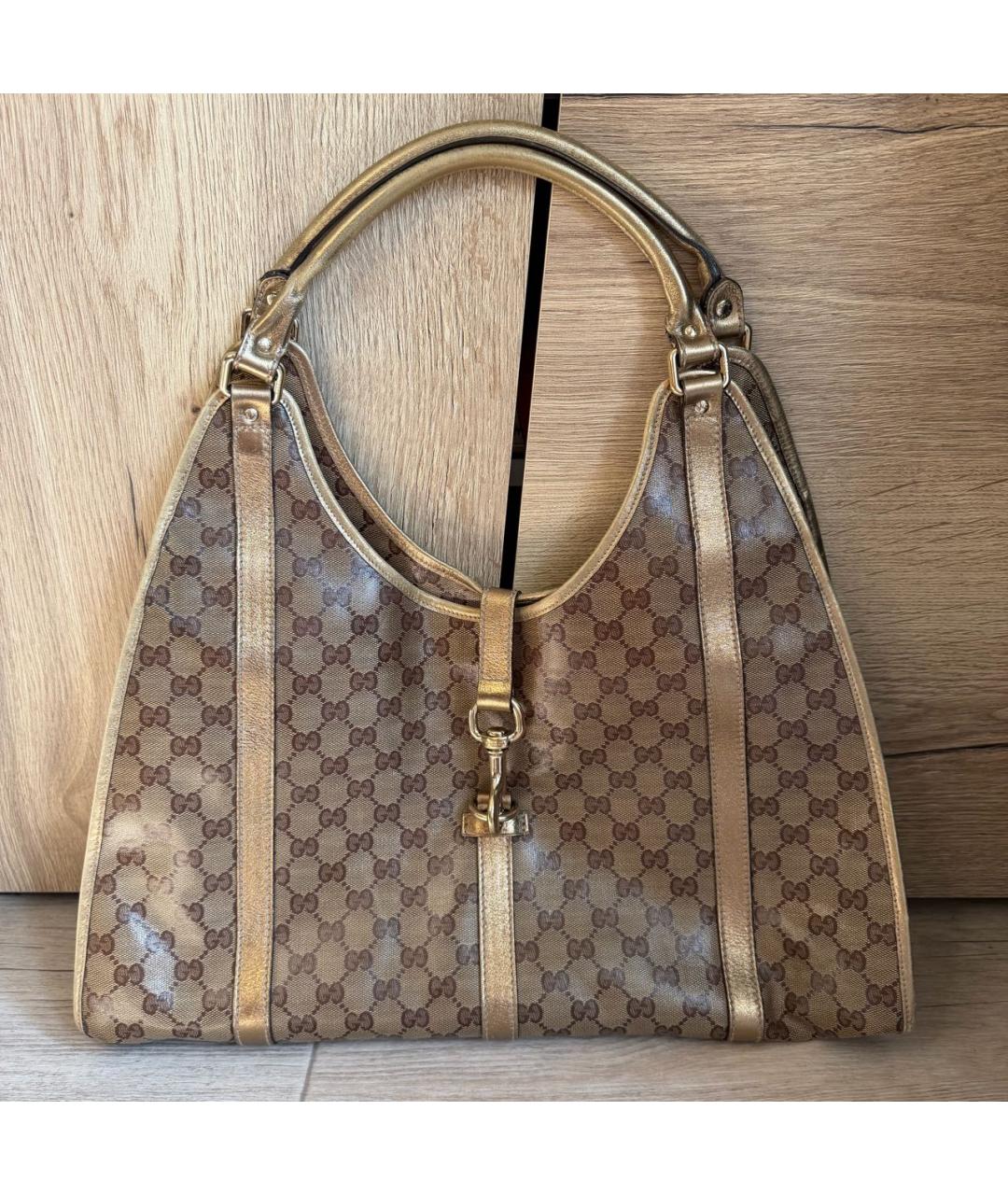 GUCCI Коричневая кожаная сумка с короткими ручками, фото 9