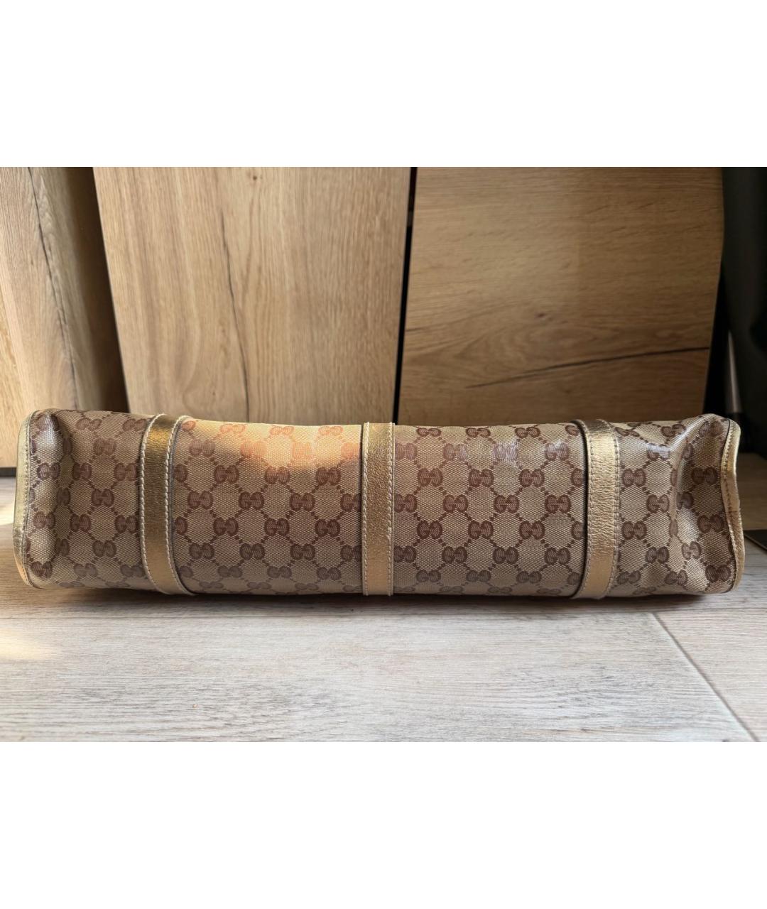 GUCCI Коричневая кожаная сумка с короткими ручками, фото 6