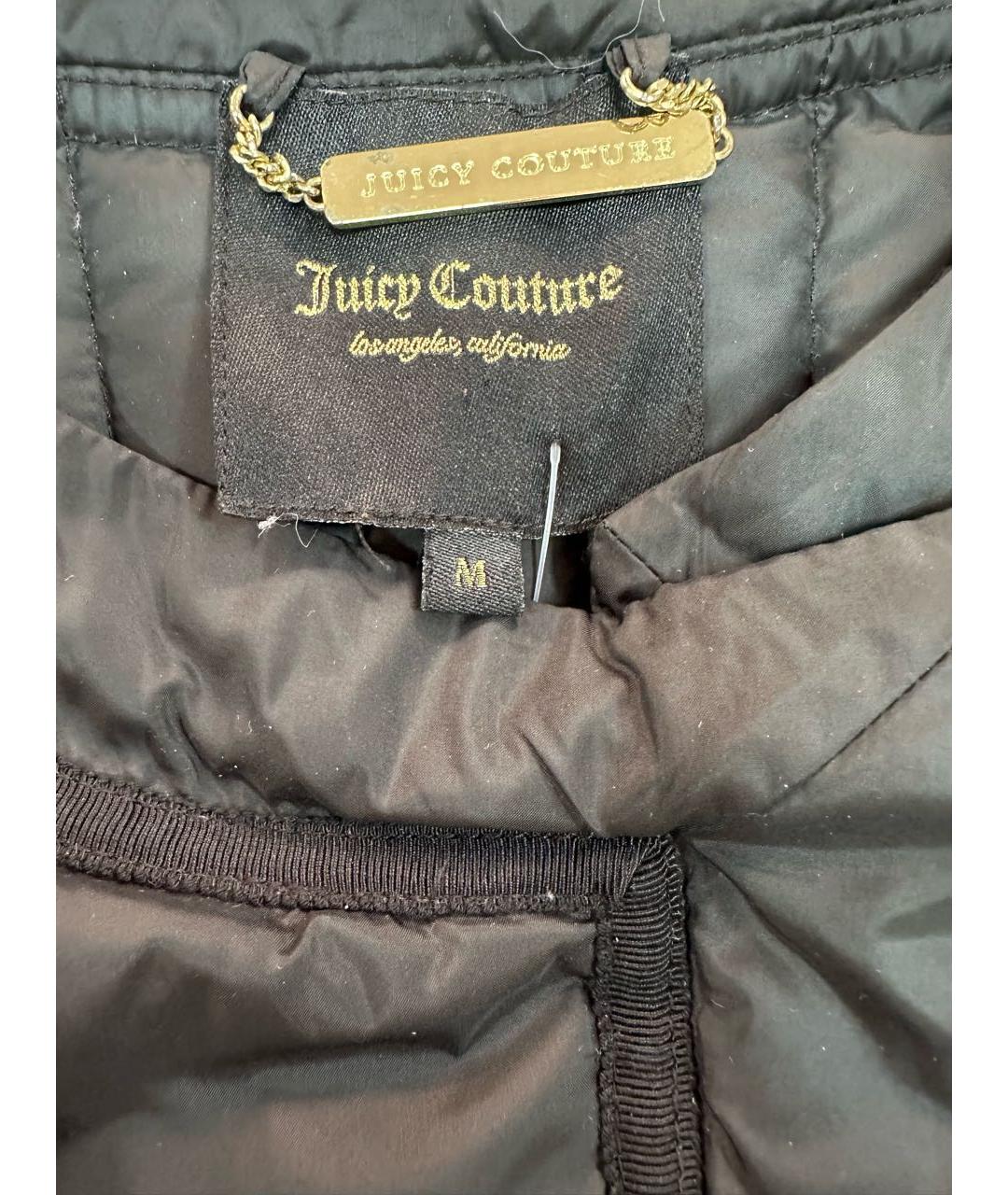JUICY COUTURE Черный полиэстеровый пуховик, фото 4