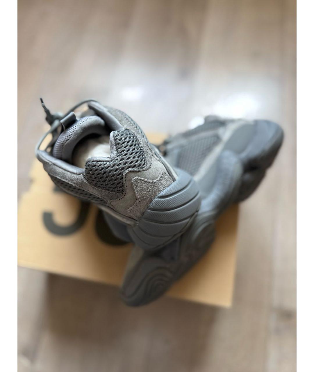 YEEZY Серые текстильные низкие кроссовки / кеды, фото 5