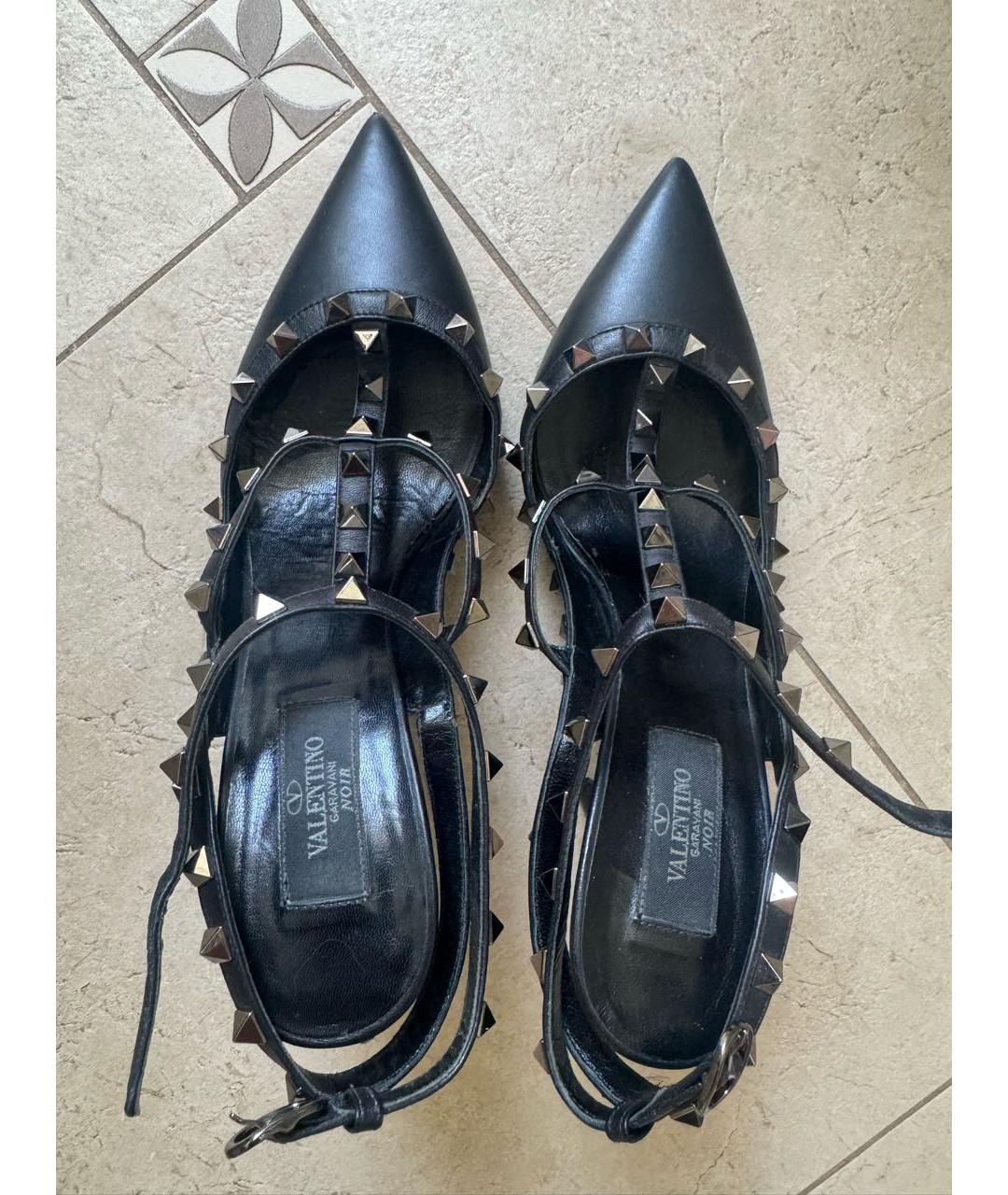 VALENTINO Черные кожаные туфли, фото 3