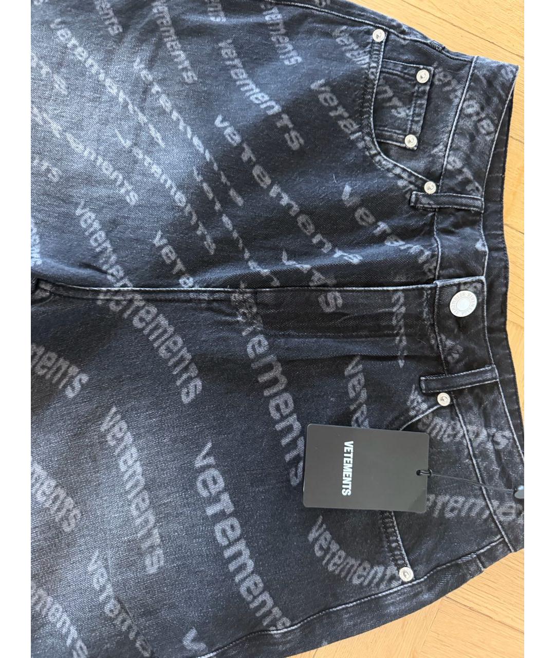 VETEMENTS Антрацитовые хлопковые джинсы клеш, фото 2