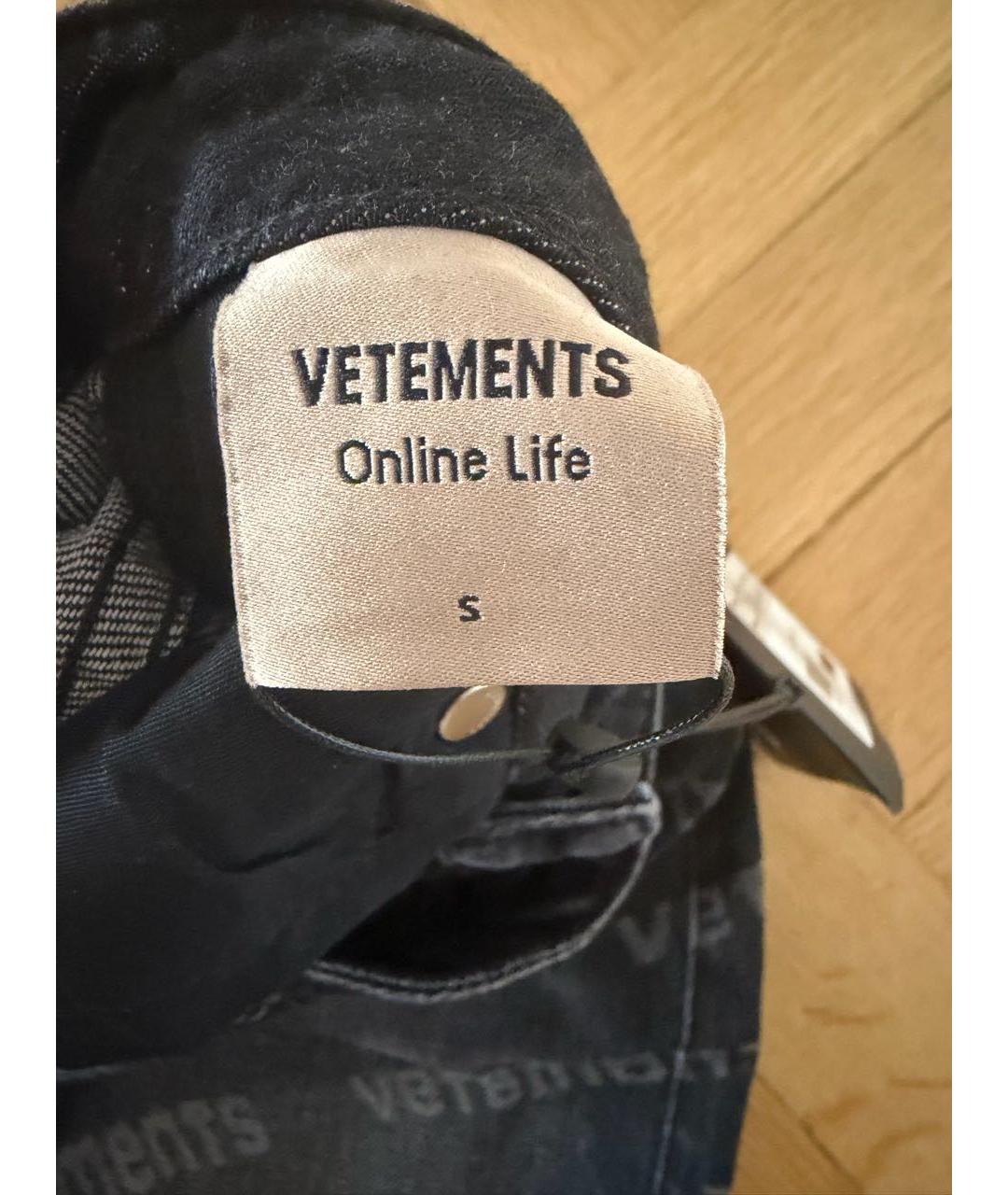 VETEMENTS Антрацитовые хлопковые джинсы клеш, фото 4