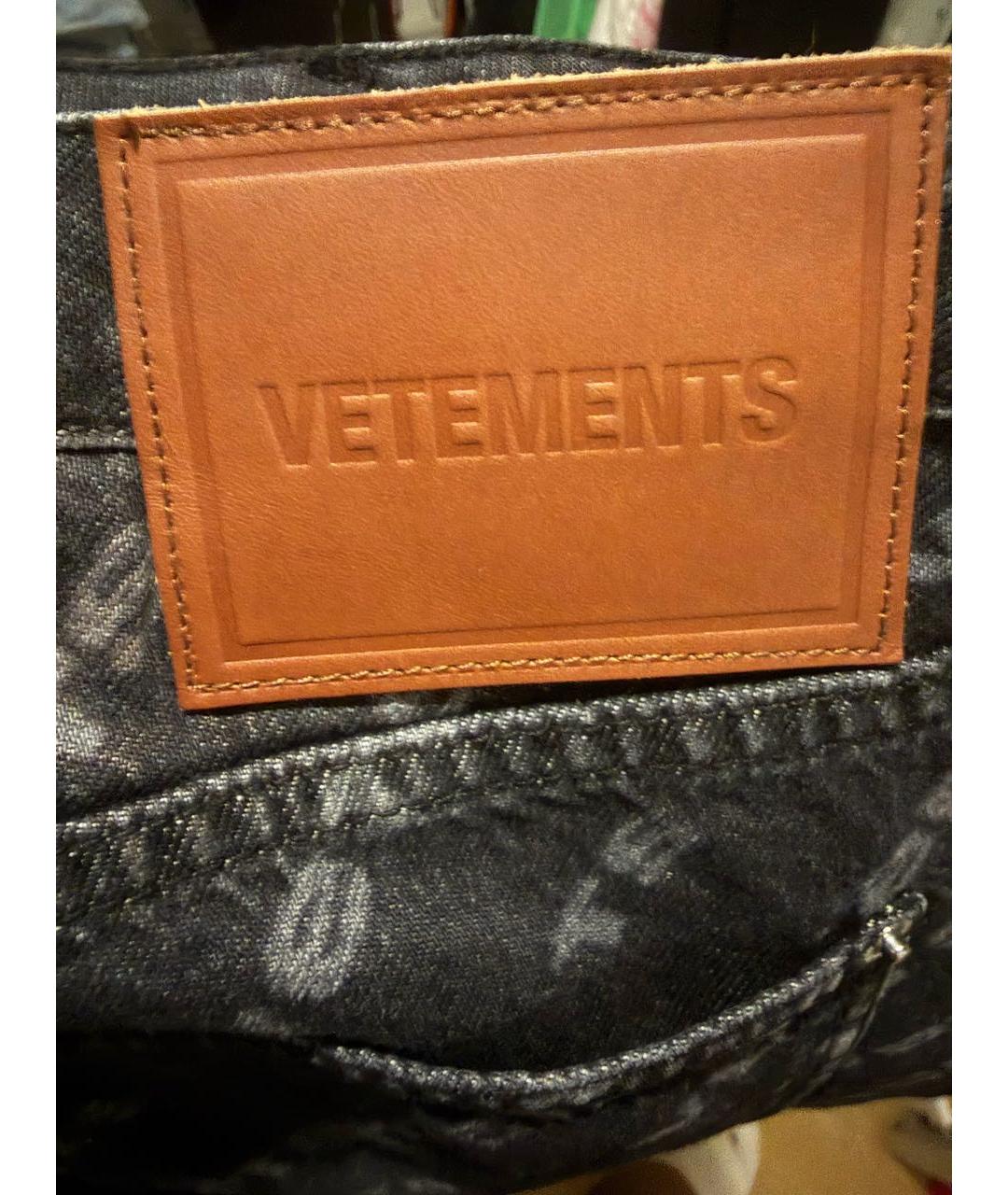 VETEMENTS Антрацитовые хлопковые джинсы клеш, фото 7
