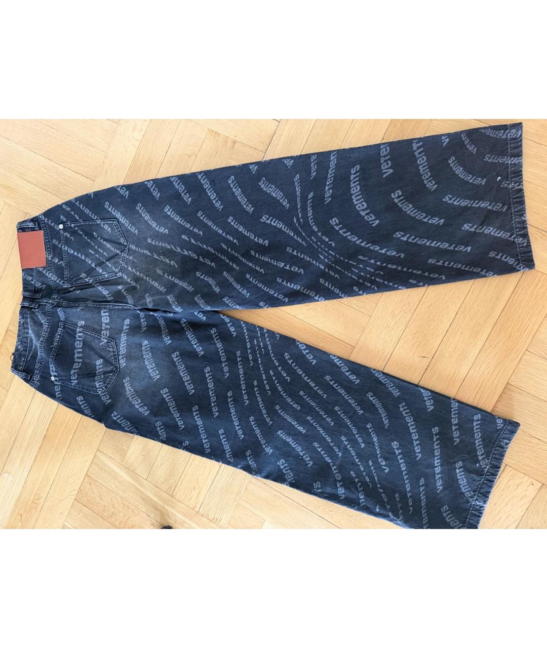 VETEMENTS Антрацитовые хлопковые джинсы клеш, фото 6