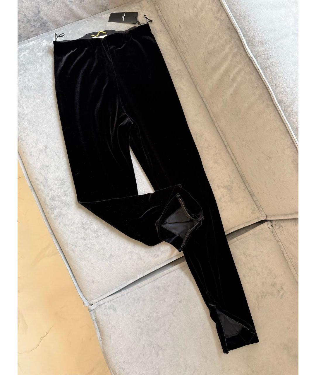 SAINT LAURENT Черные бархатные брюки узкие, фото 2