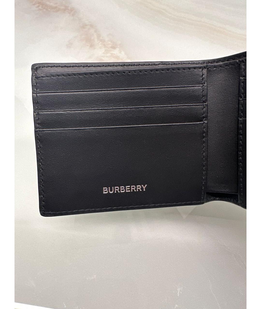 BURBERRY Бежевый кожаный кошелек, фото 6