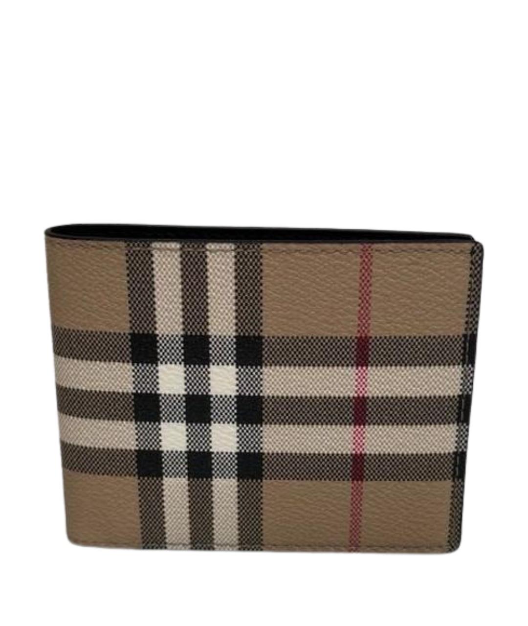 BURBERRY Бежевый кожаный кошелек, фото 1