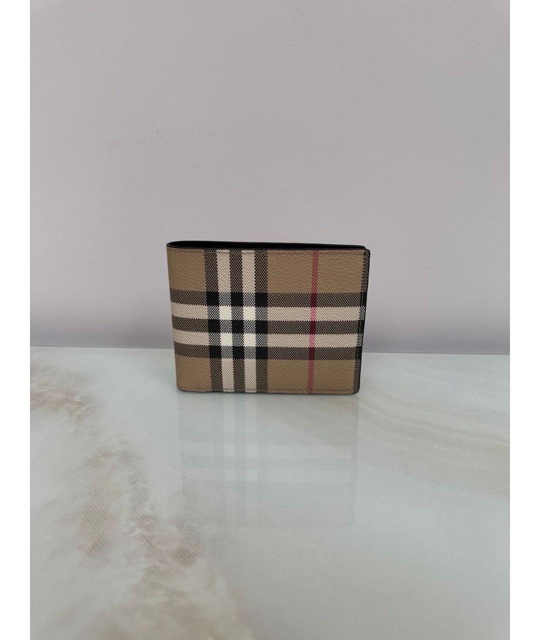 BURBERRY Бежевый кожаный кошелек, фото 9