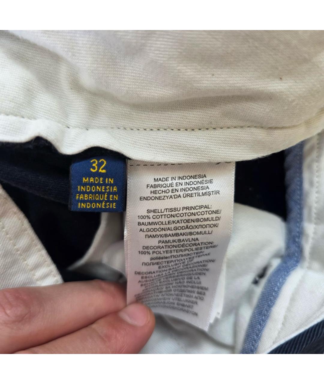 POLO RALPH LAUREN Темно-синие хлопковые шорты, фото 6