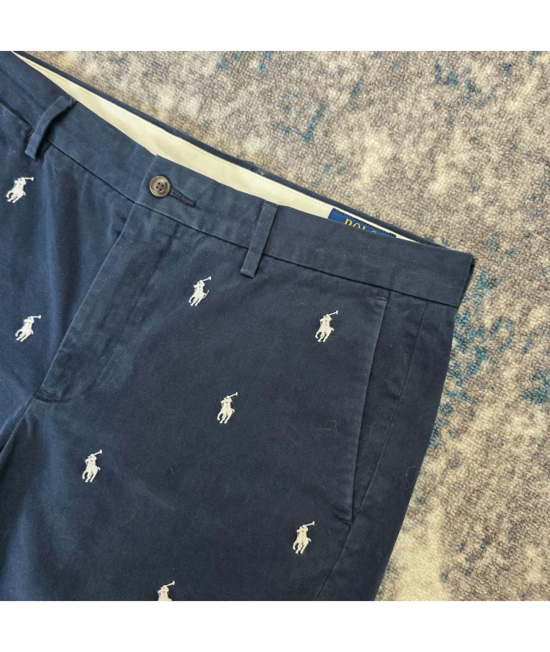POLO RALPH LAUREN Темно-синие хлопковые шорты, фото 2