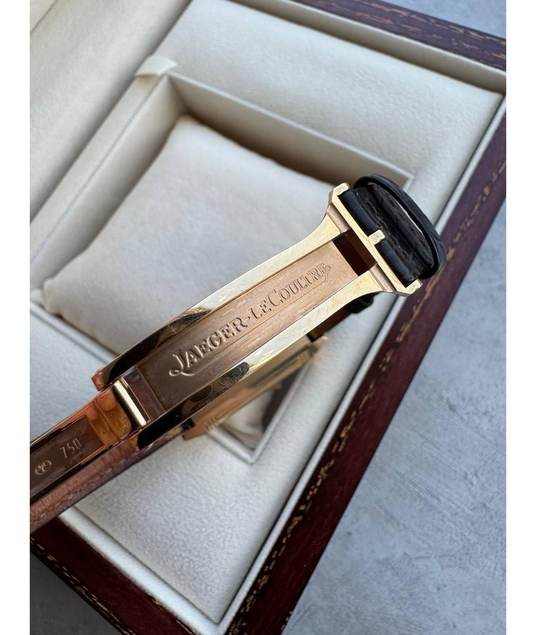 Jaeger LeCoultre Черные часы из золота и стали, фото 5