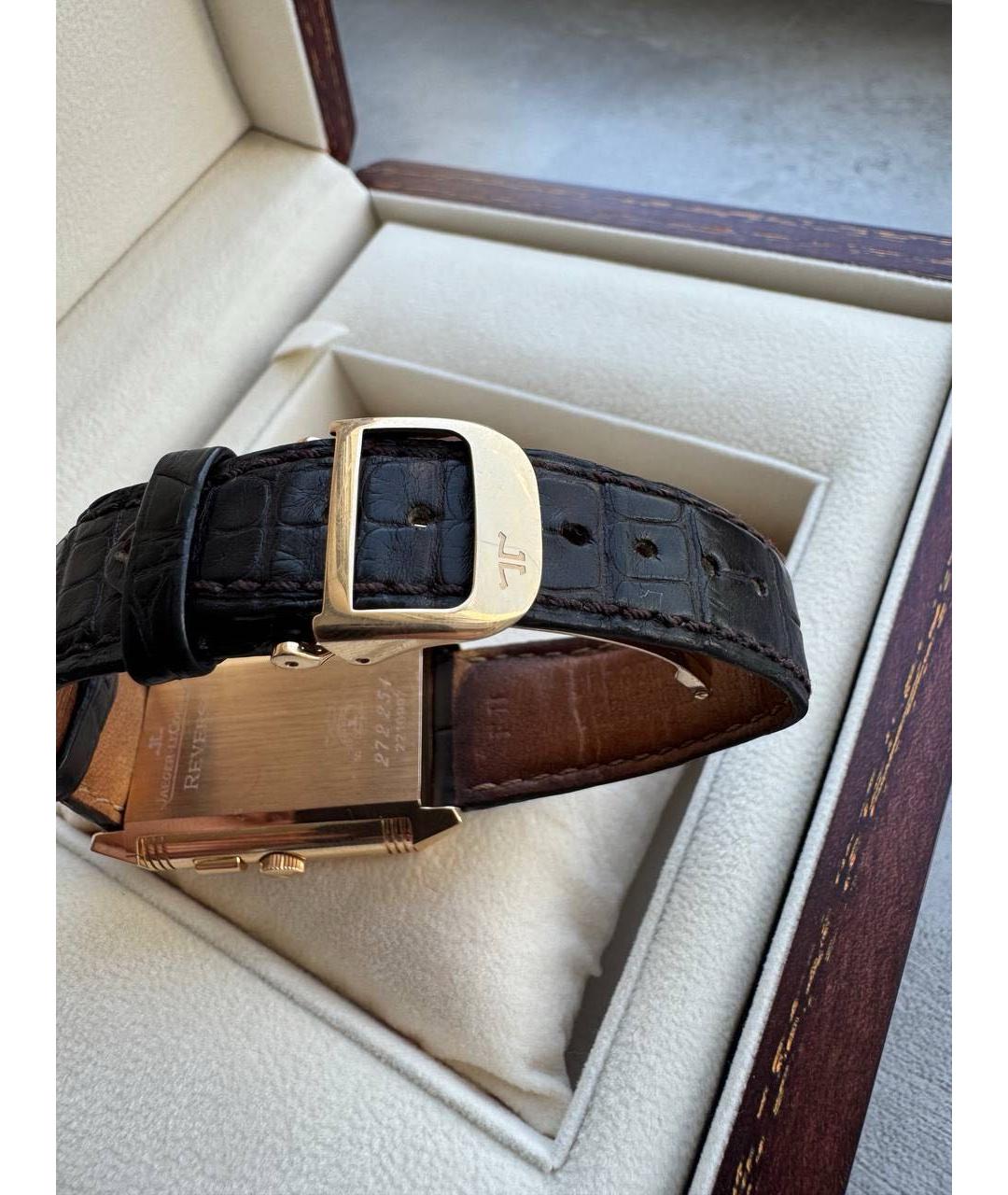 Jaeger LeCoultre Черные часы из золота и стали, фото 4