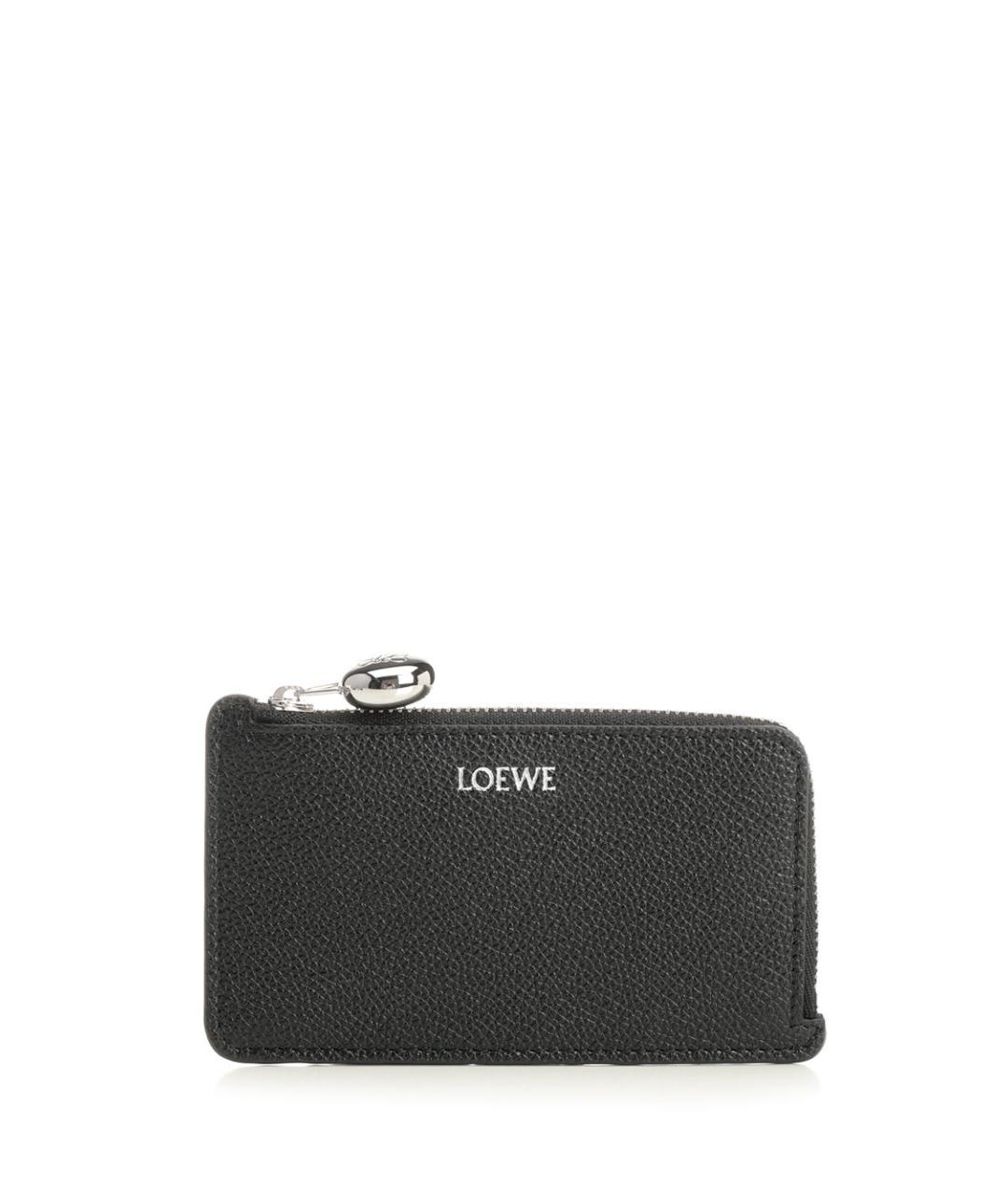 LOEWE Черный кожаный кардхолдер, фото 1