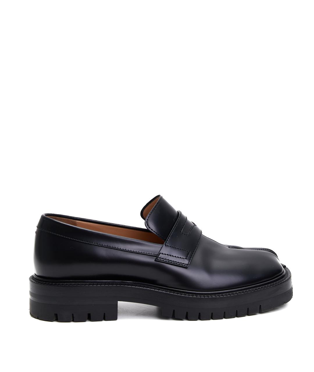 MAISON MARGIELA Черные кожаные лоферы, фото 1