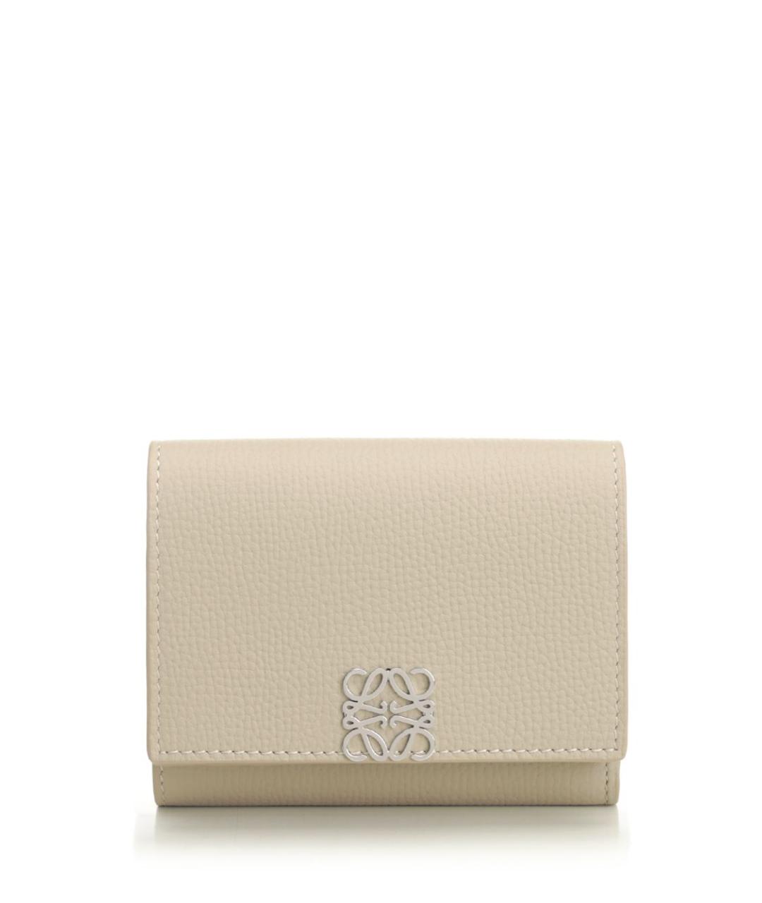 LOEWE Бежевый кожаный кошелек, фото 1