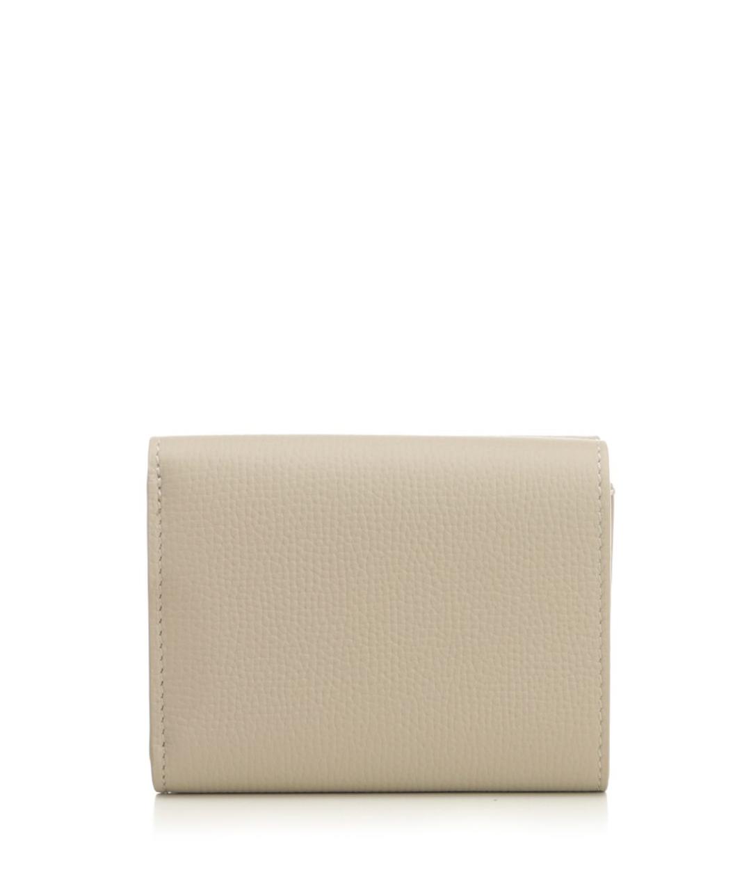 LOEWE Бежевый кожаный кошелек, фото 3