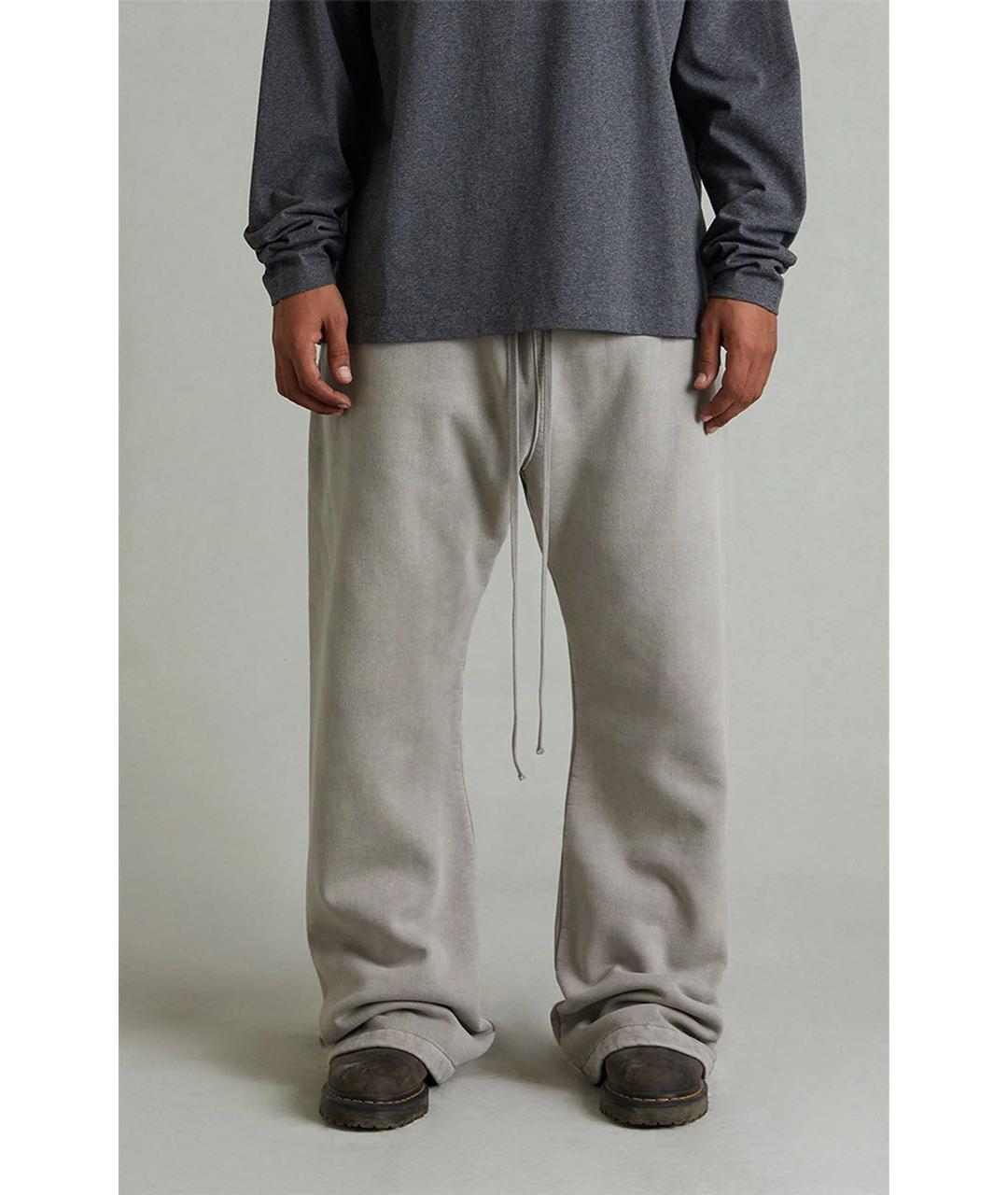FEAR OF GOD ESSENTIALS Серые хлопковые прямые брюки, фото 3