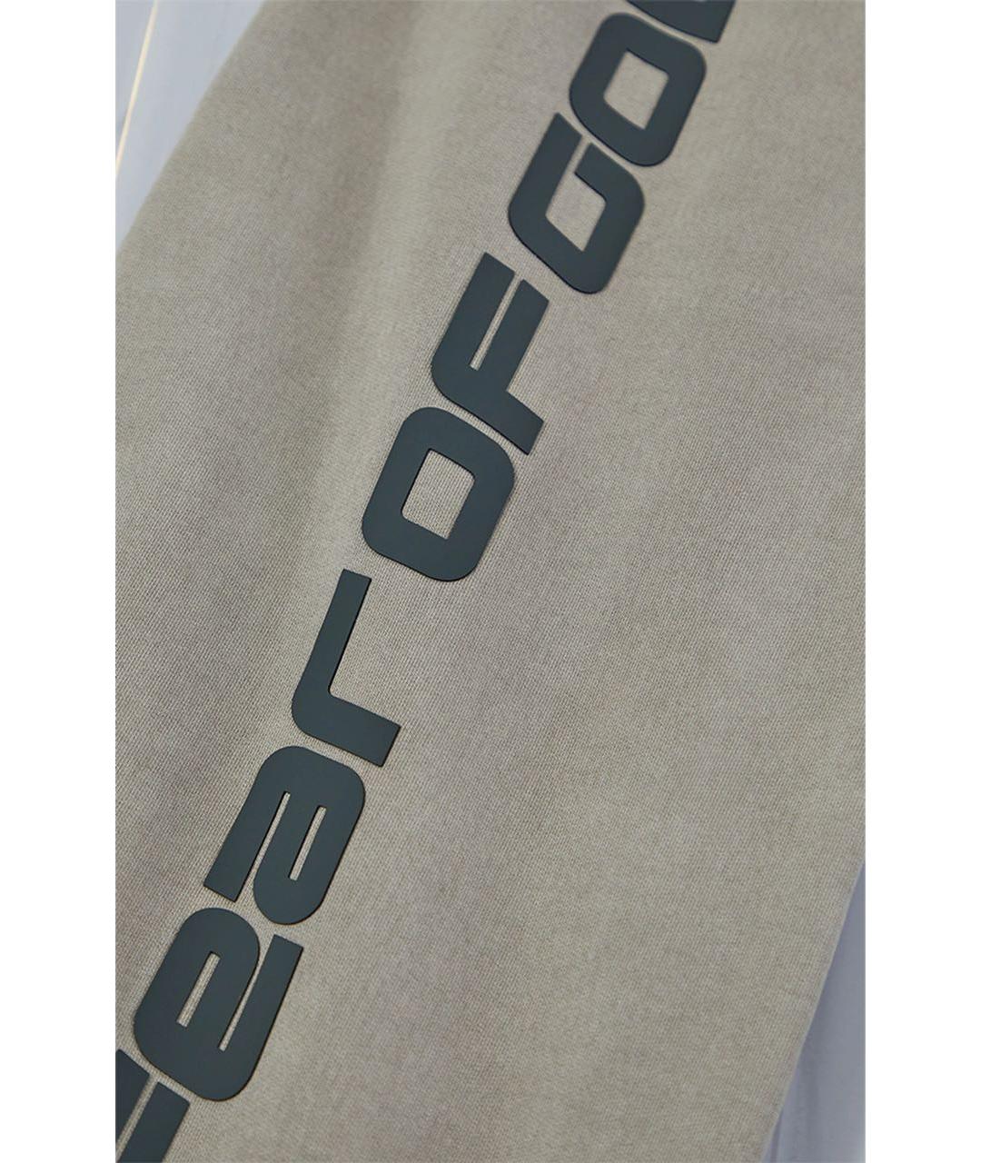 FEAR OF GOD ESSENTIALS Серые хлопковые прямые брюки, фото 5