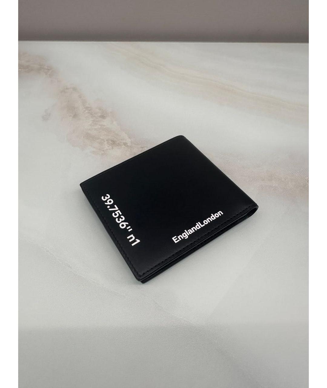 BURBERRY Черный кожаный кошелек, фото 4