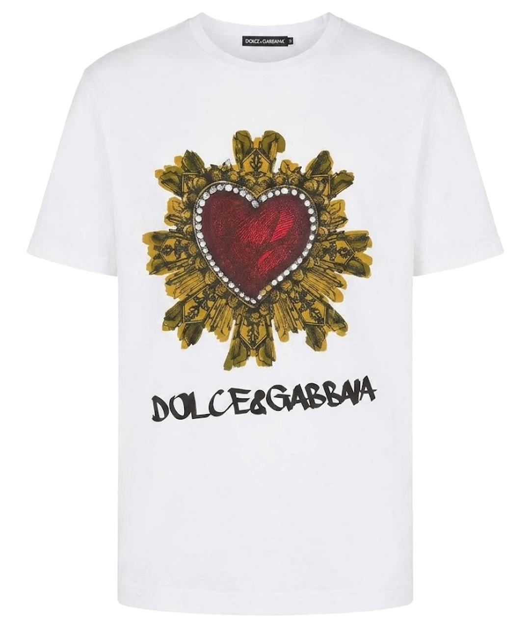 DOLCE&GABBANA Белая хлопковая футболка, фото 1