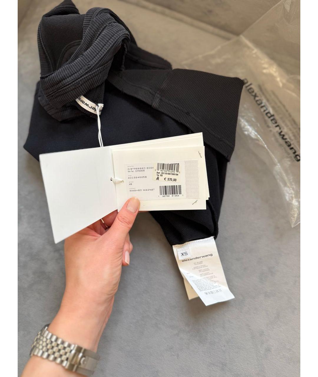 ALEXANDER WANG Антрацитовое повседневное платье, фото 8