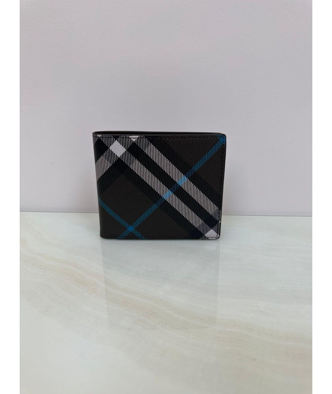 BURBERRY Черный кожаный кошелек, фото 2