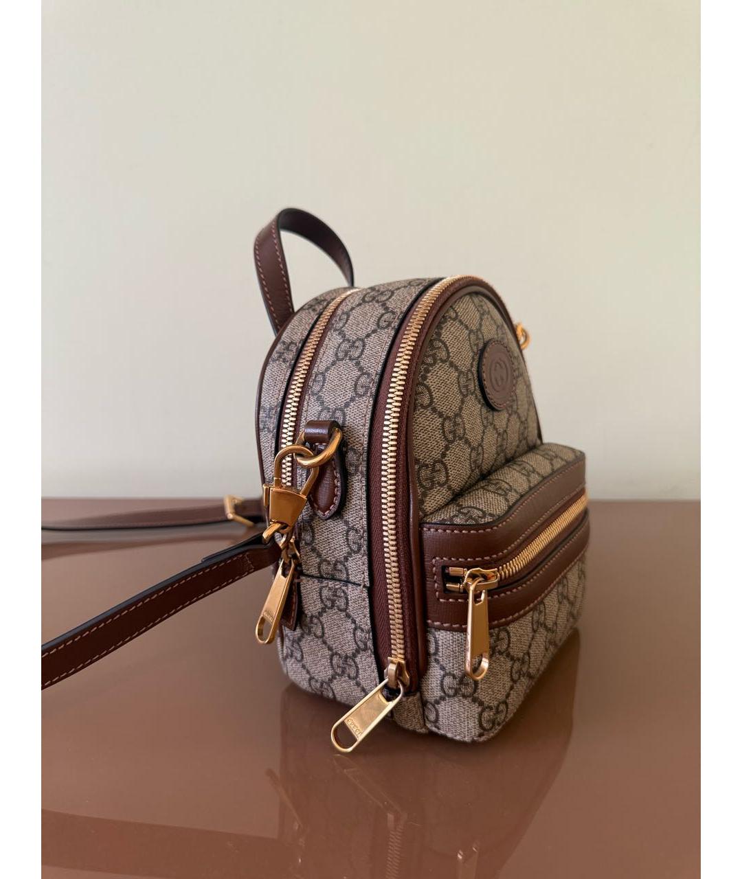 GUCCI Коричневый рюкзак, фото 2