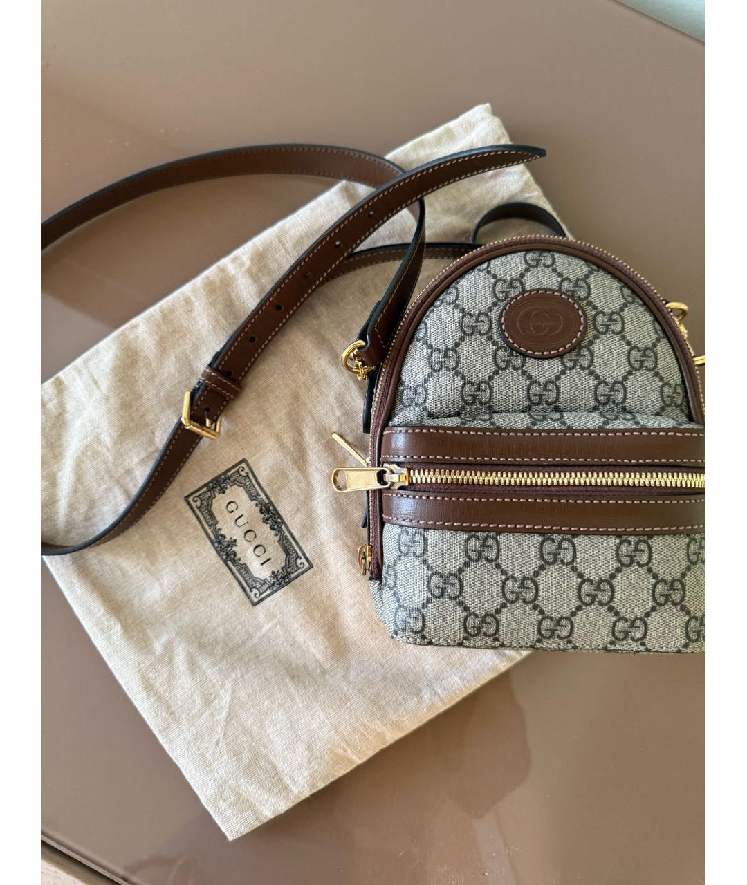 GUCCI Коричневый рюкзак, фото 5