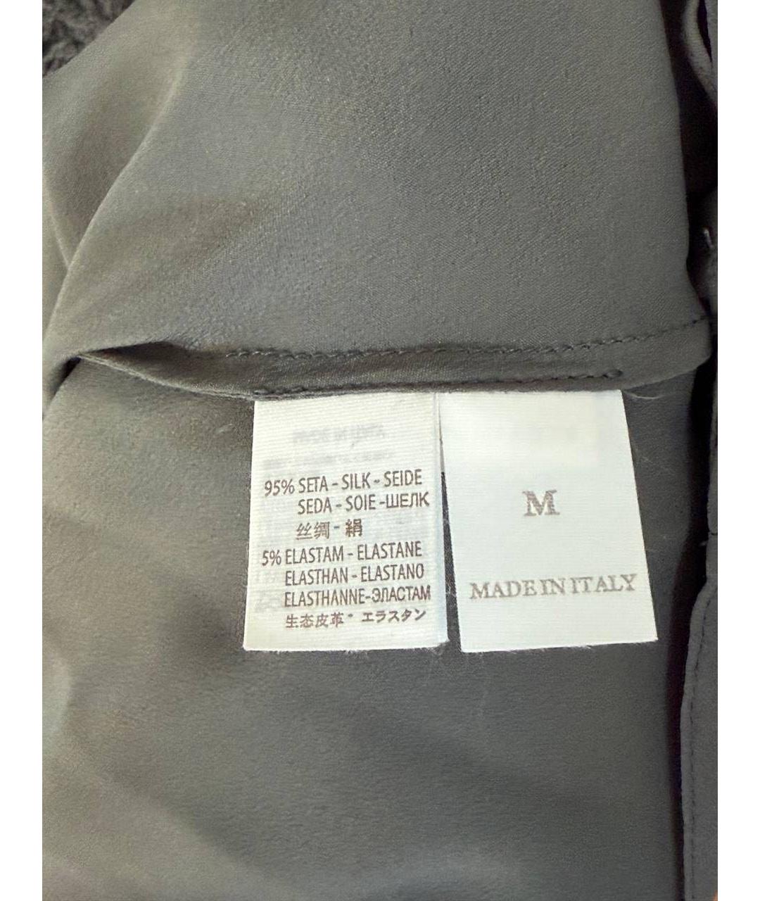 BRUNELLO CUCINELLI Антрацитовая шелковая майка, фото 5