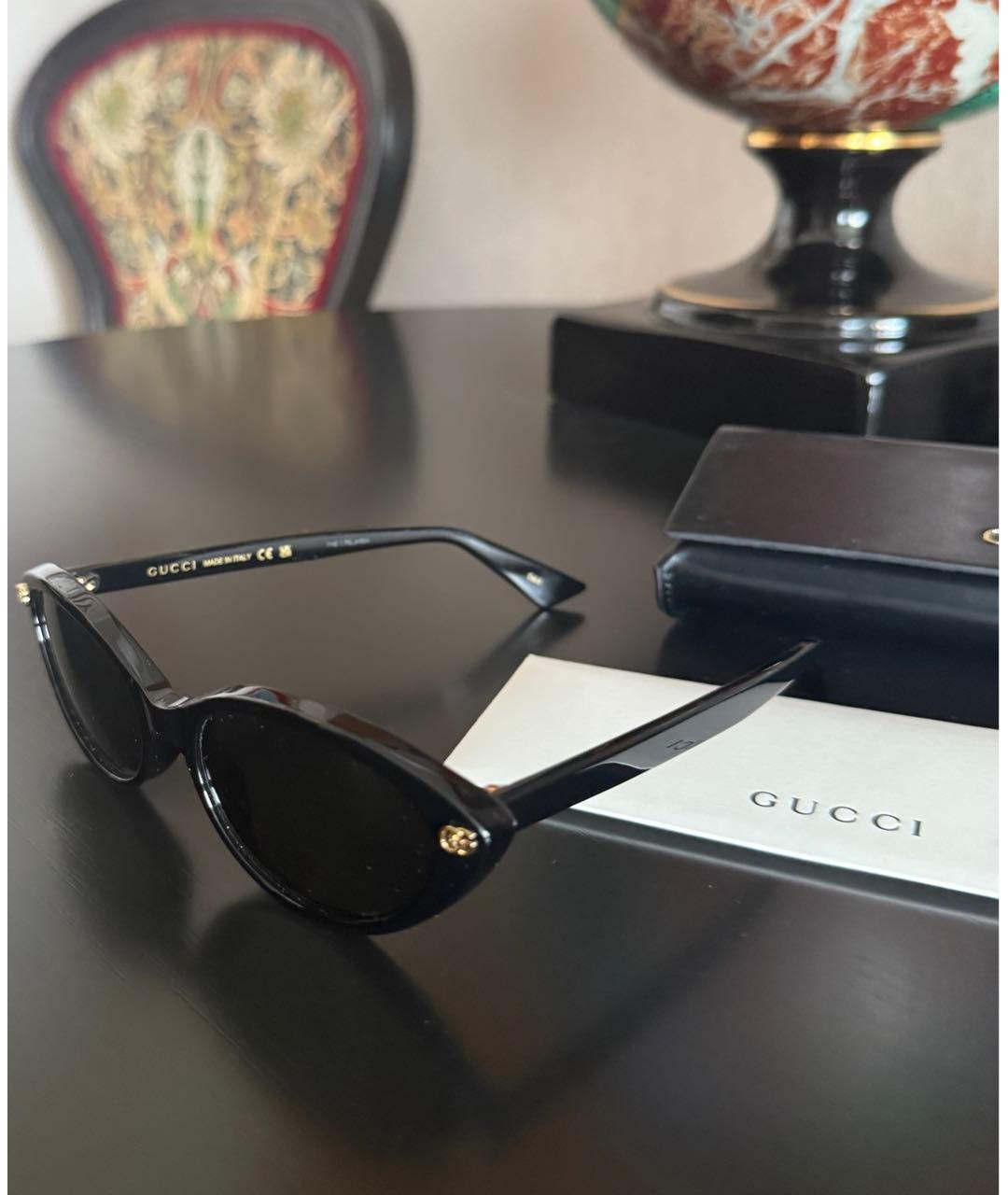 GUCCI Черные пластиковые солнцезащитные очки, фото 4