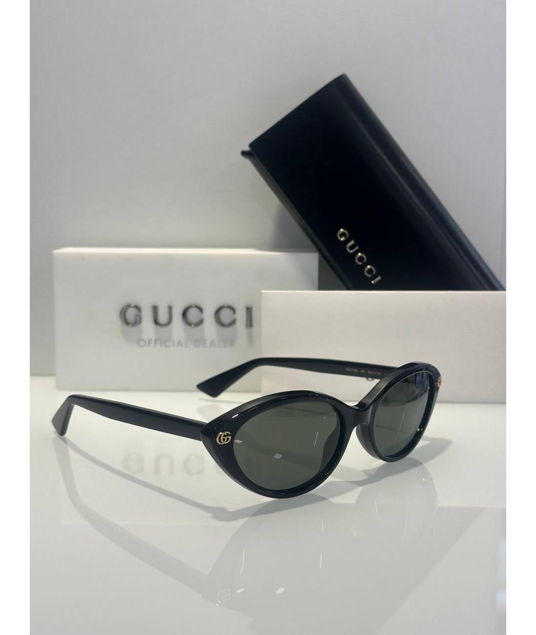 GUCCI Черные пластиковые солнцезащитные очки, фото 2