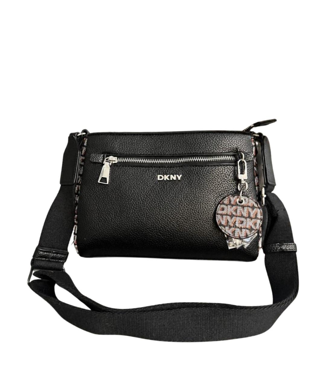 DKNY Черная сумка через плечо из искусственной кожи, фото 1