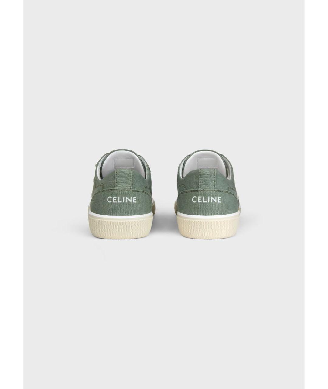 CELINE Зеленые текстильные кеды, фото 3