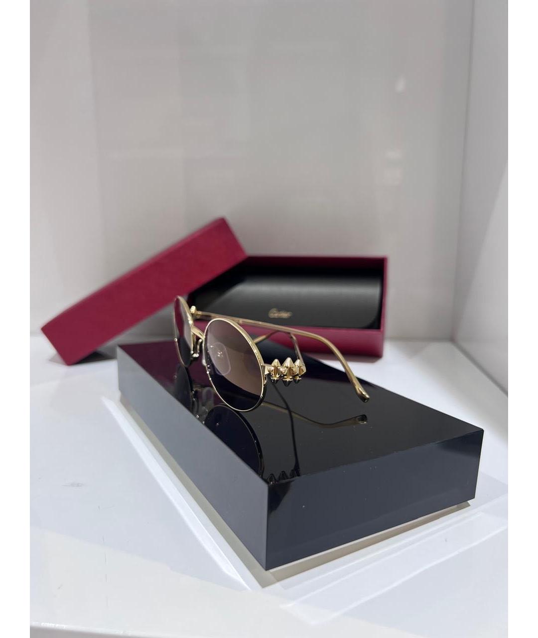 CARTIER Золотые солнцезащитные очки, фото 3