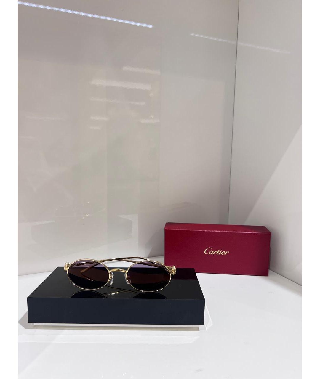 CARTIER Золотые солнцезащитные очки, фото 2