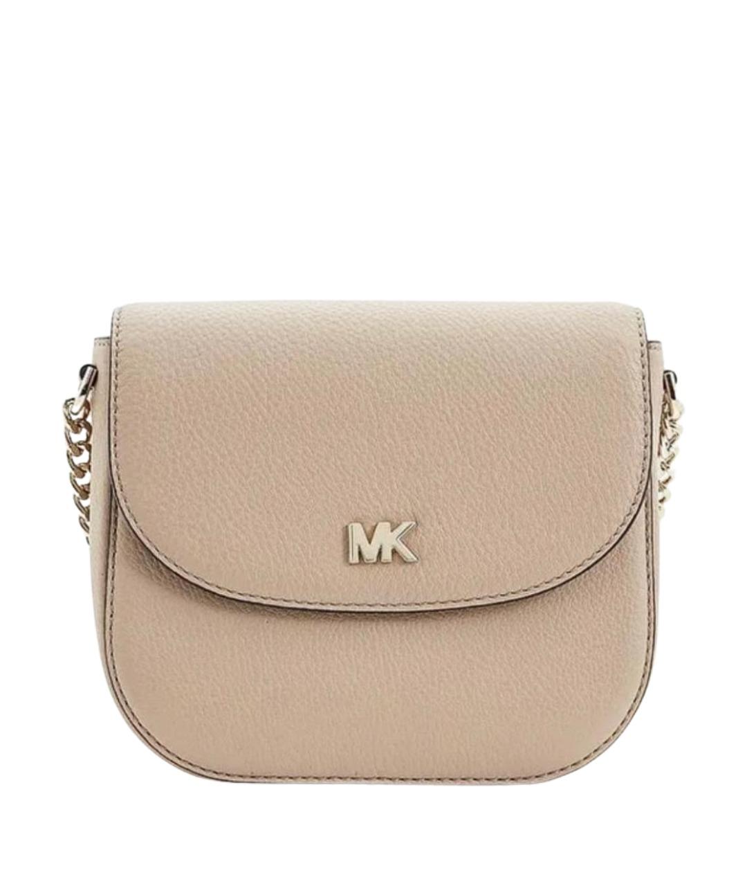 MICHAEL KORS Бежевая кожаная сумка через плечо, фото 1