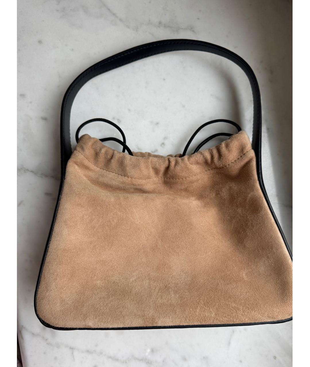 ALEXANDER WANG Бежевая замшевая сумка с короткими ручками, фото 4