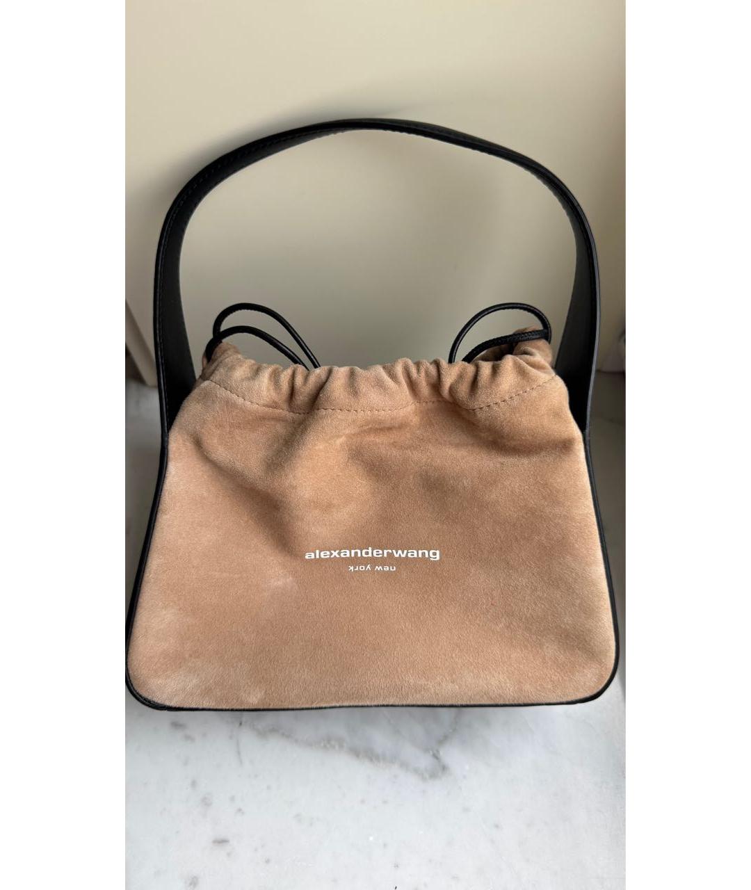 ALEXANDER WANG Бежевая замшевая сумка с короткими ручками, фото 2