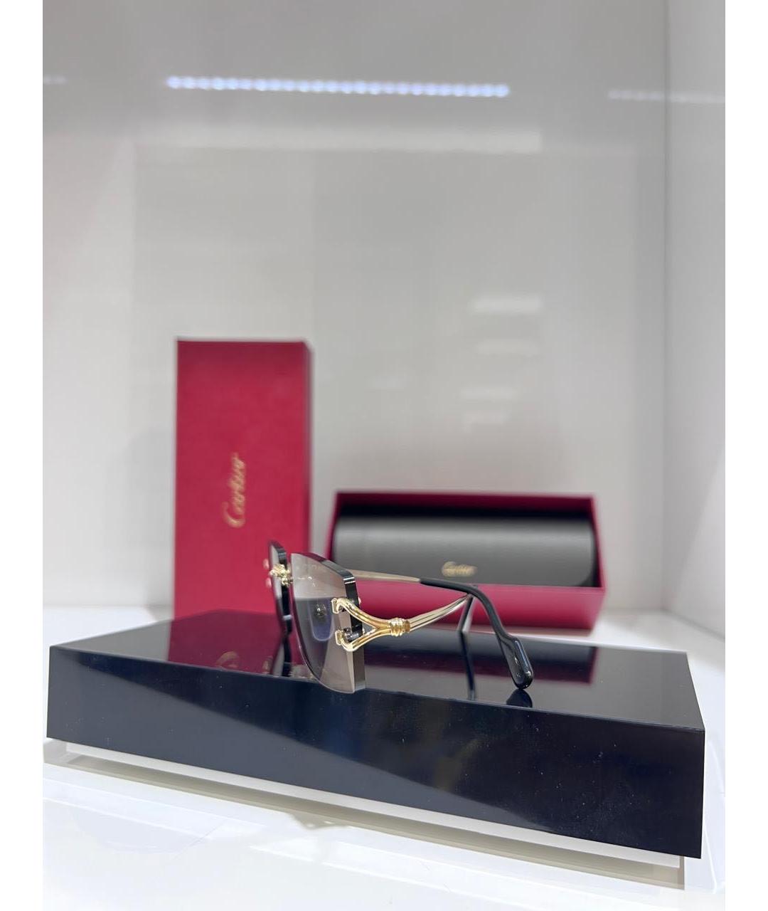 CARTIER Золотые солнцезащитные очки, фото 3