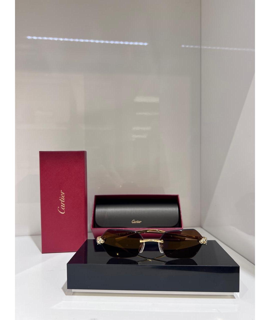 CARTIER Золотые солнцезащитные очки, фото 2