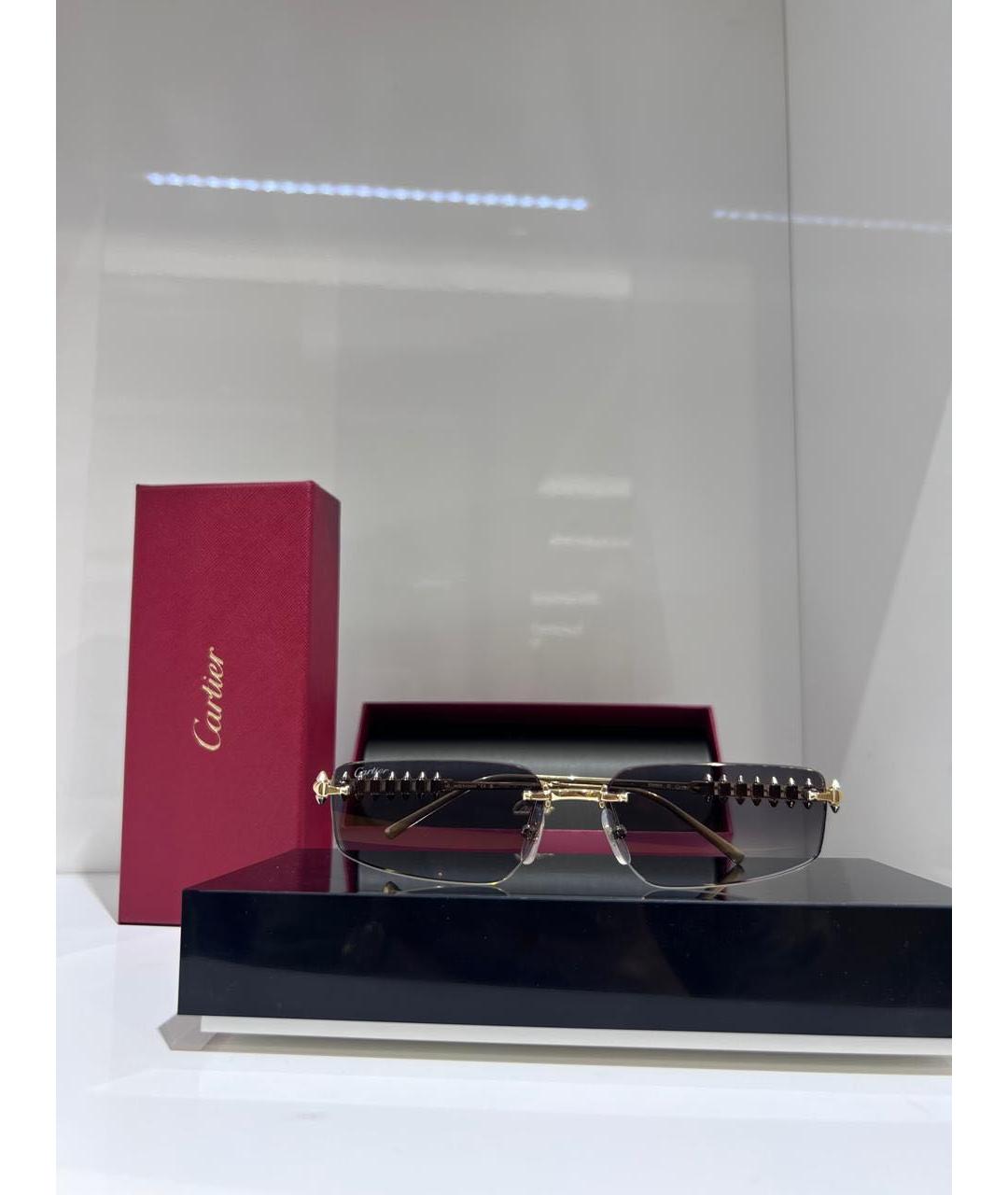 CARTIER Золотые солнцезащитные очки, фото 2
