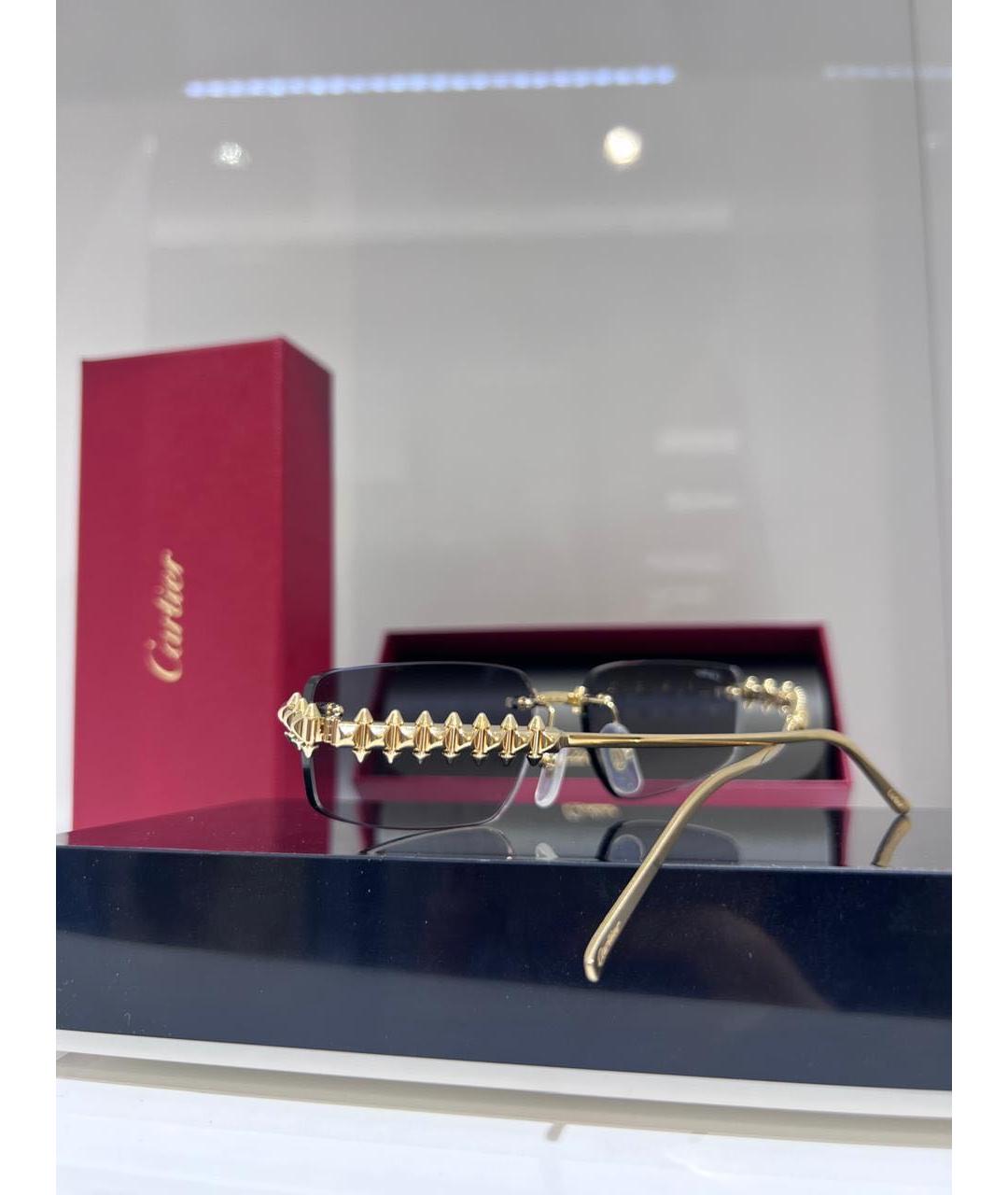 CARTIER Золотые солнцезащитные очки, фото 3