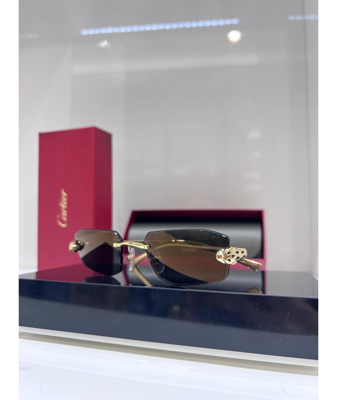 CARTIER Золотые солнцезащитные очки, фото 2